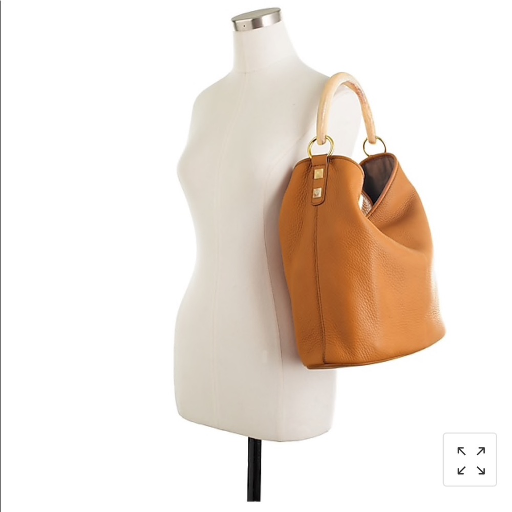 J. Crew Horn Hobo In Tan